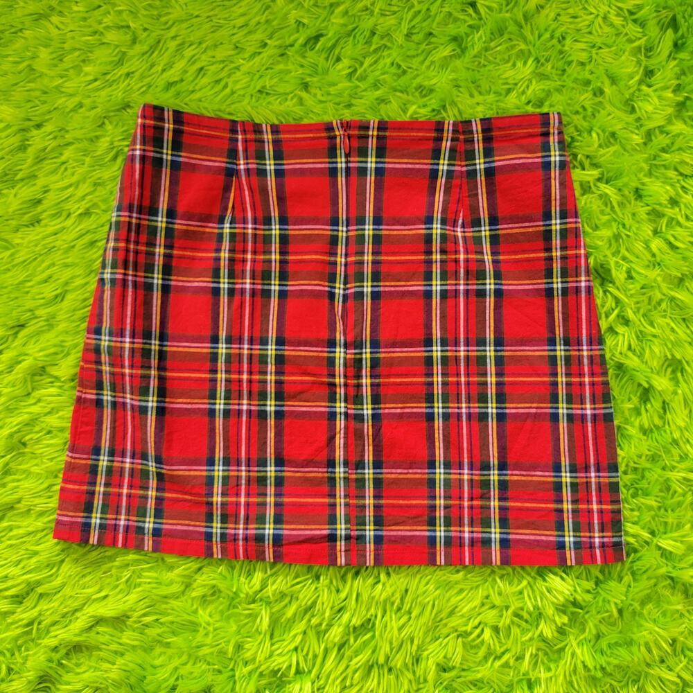 Royal Stewart Tartan Plaid Mini Skirt, S